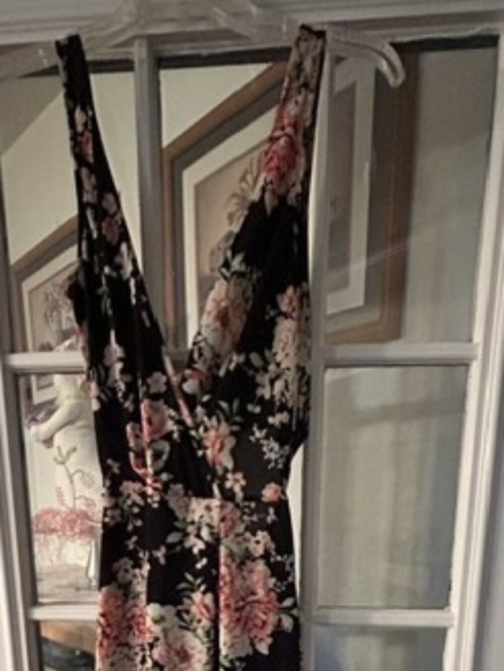 Minette sleeveless floral sundress with adjustable back tie, size Med